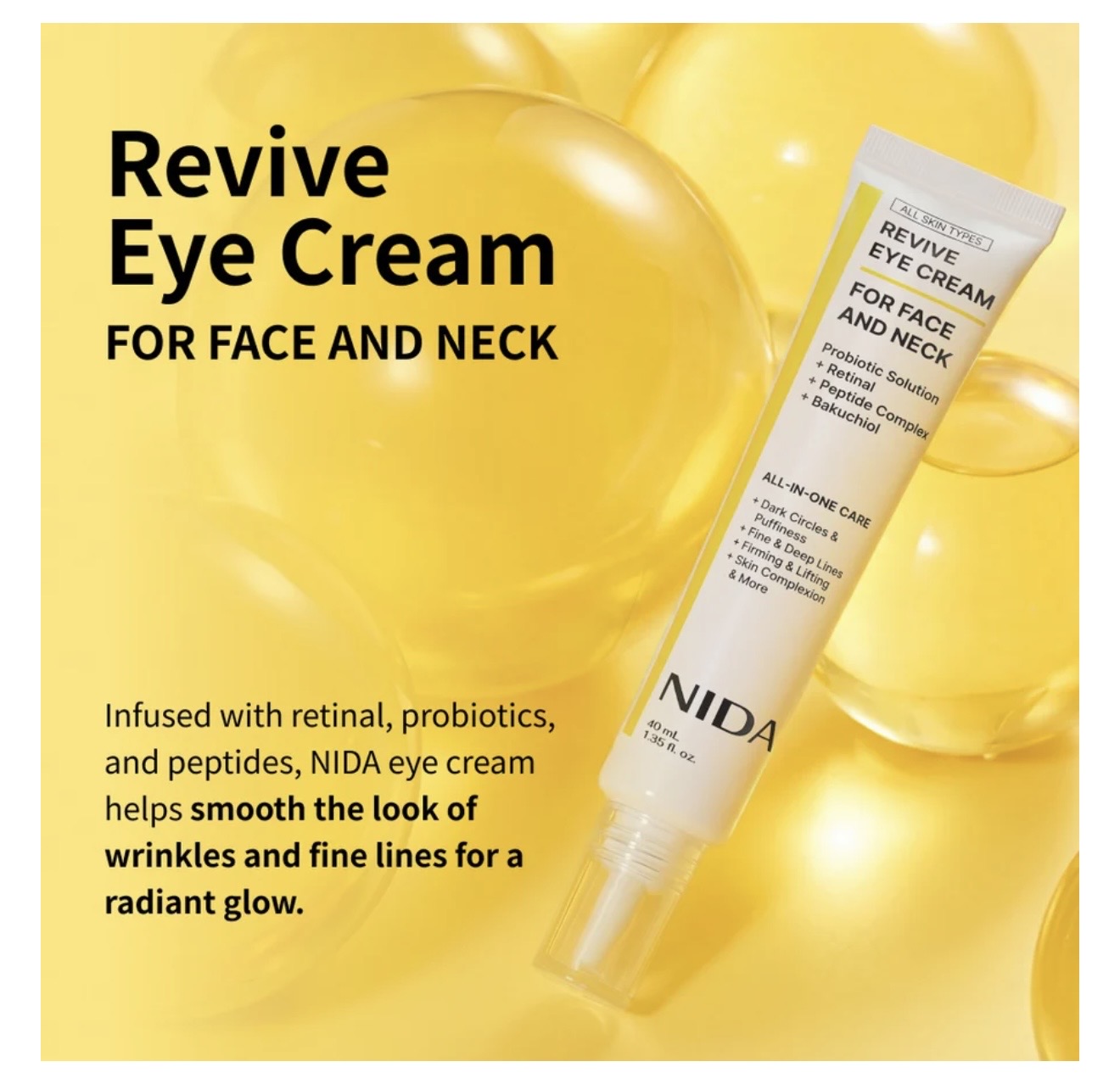 NIDA Revive Eye Cream For Face And Neck