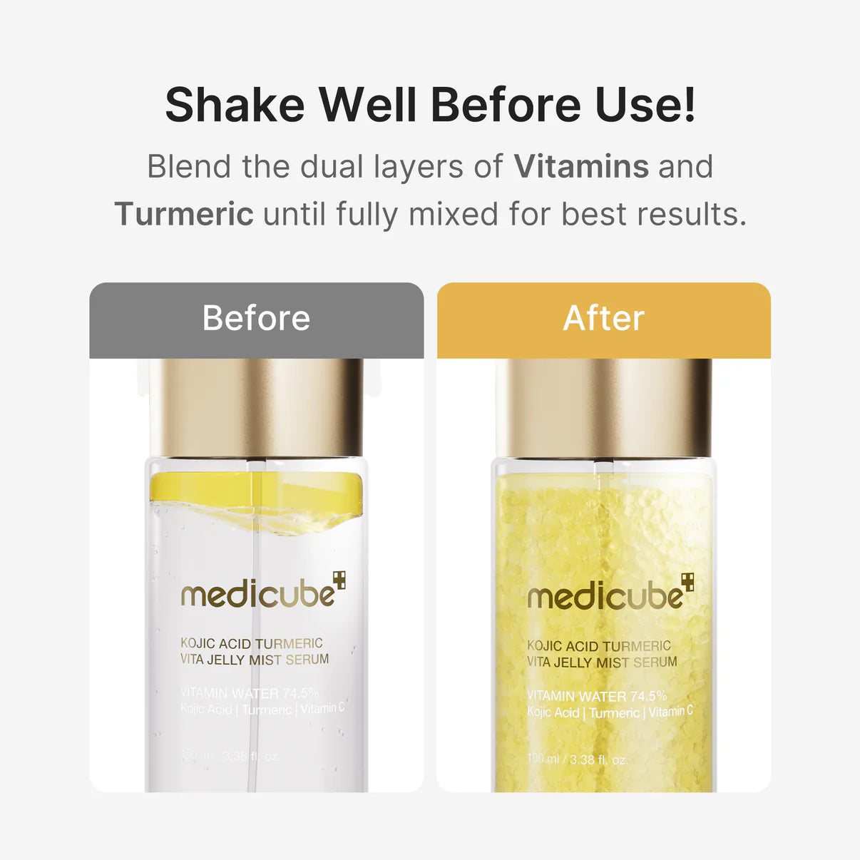 Medicube Kojic Acid Turmeric Vitamin Gold Jelly Mist Serum