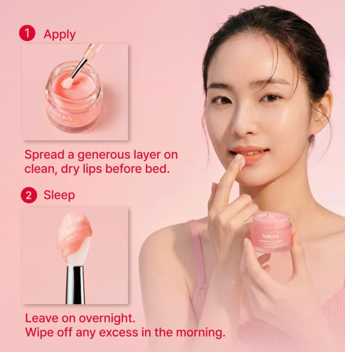 NIDA Overnight Lip Mask Very Berry 20 g