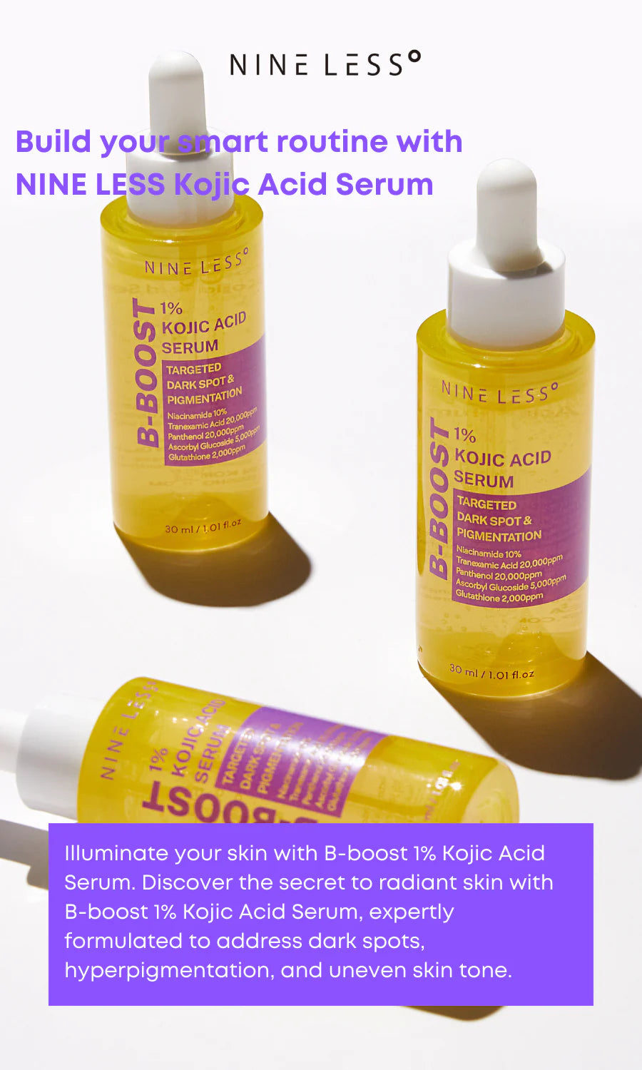 Nineless Serum B-Boost Con Ácido Kójico Al 1% 30Ml