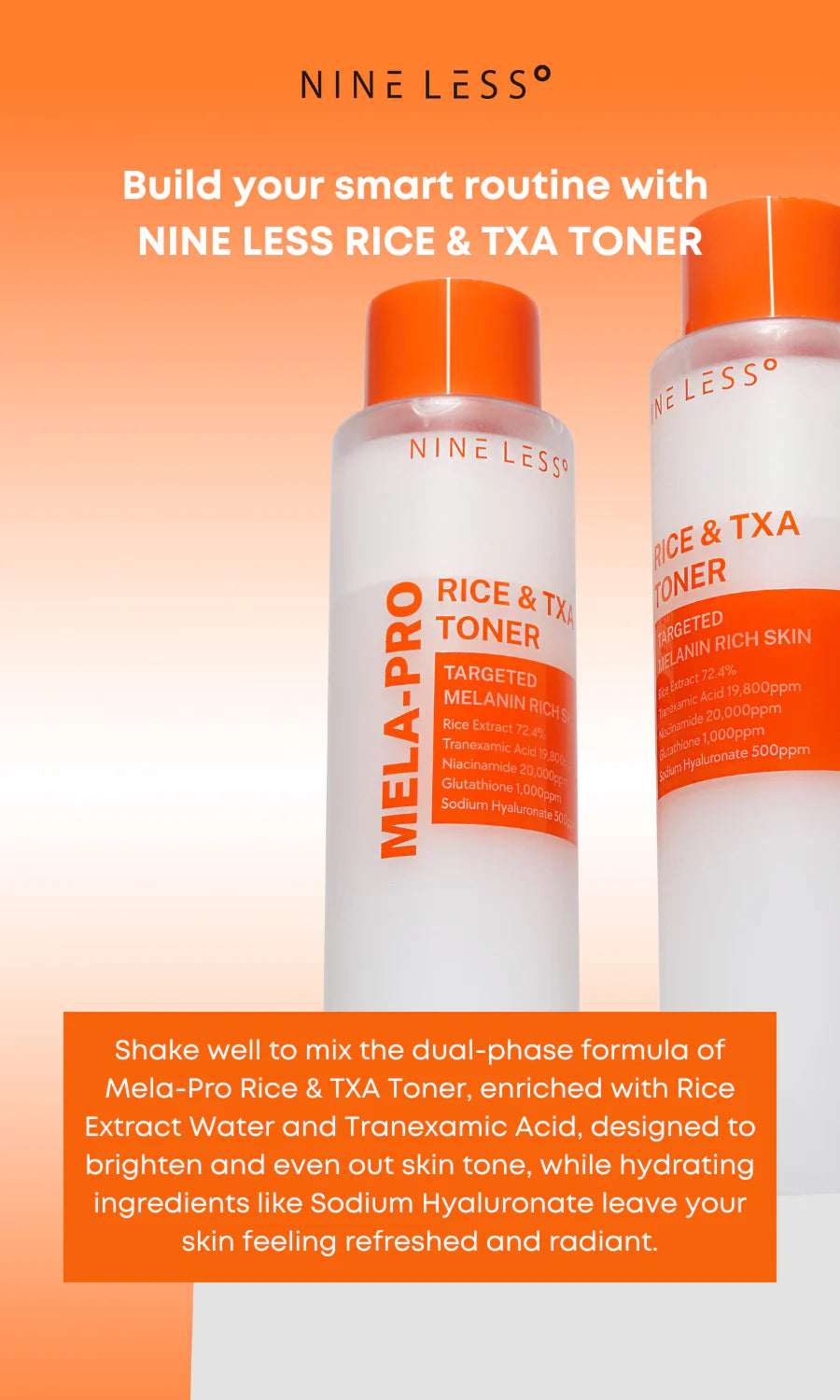 Nineless Mela Pro Rice & Txa Toner 200Ml
