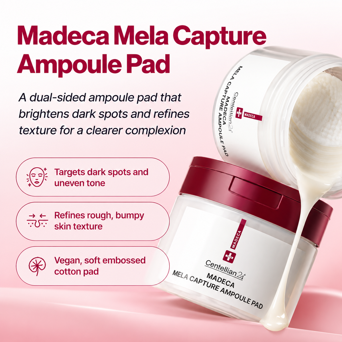 Centellian24 Pads Antimanchas Madeca Mela Capture Ampoule Pad 60 UND