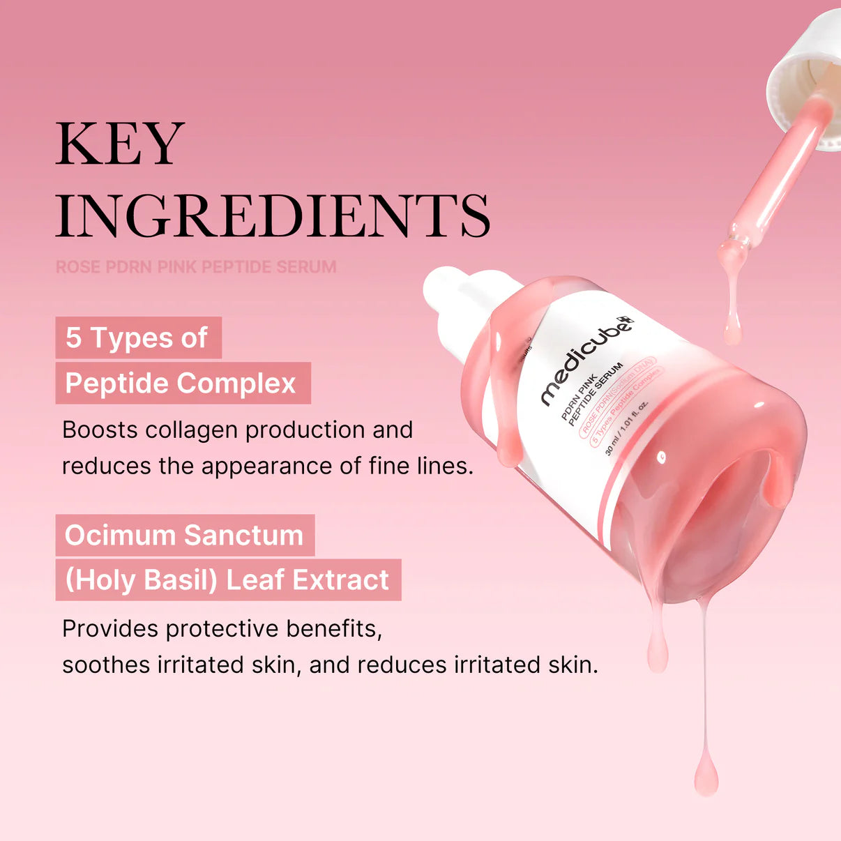 Medicube Pdrn Pink Peptide Serum Ampoule 30 ml