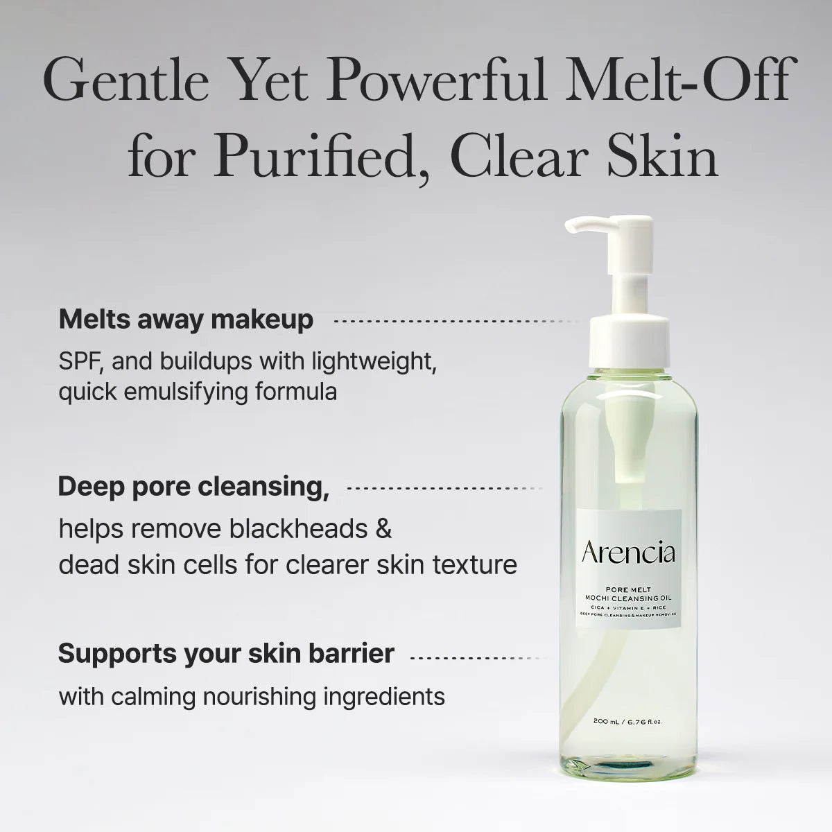 Arencia Pore Melt Mochi Cleansing Oil 200 ml