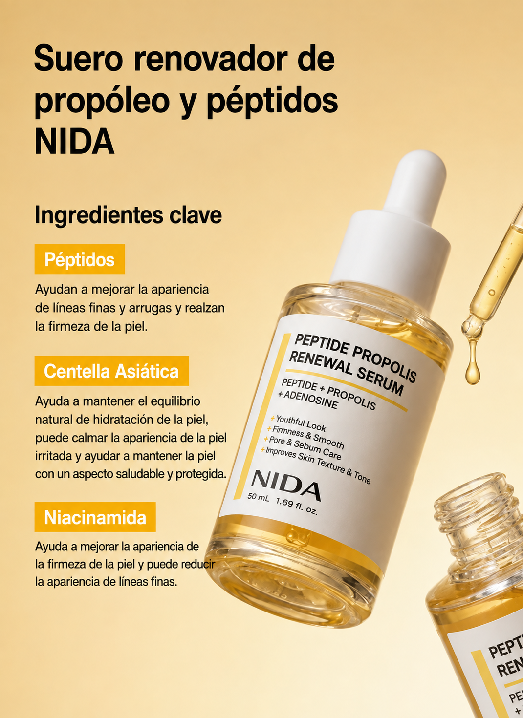 NIDA Dúo Sérums Antimanchas + Péptidos Pure Tone & Renewal 50 ml
