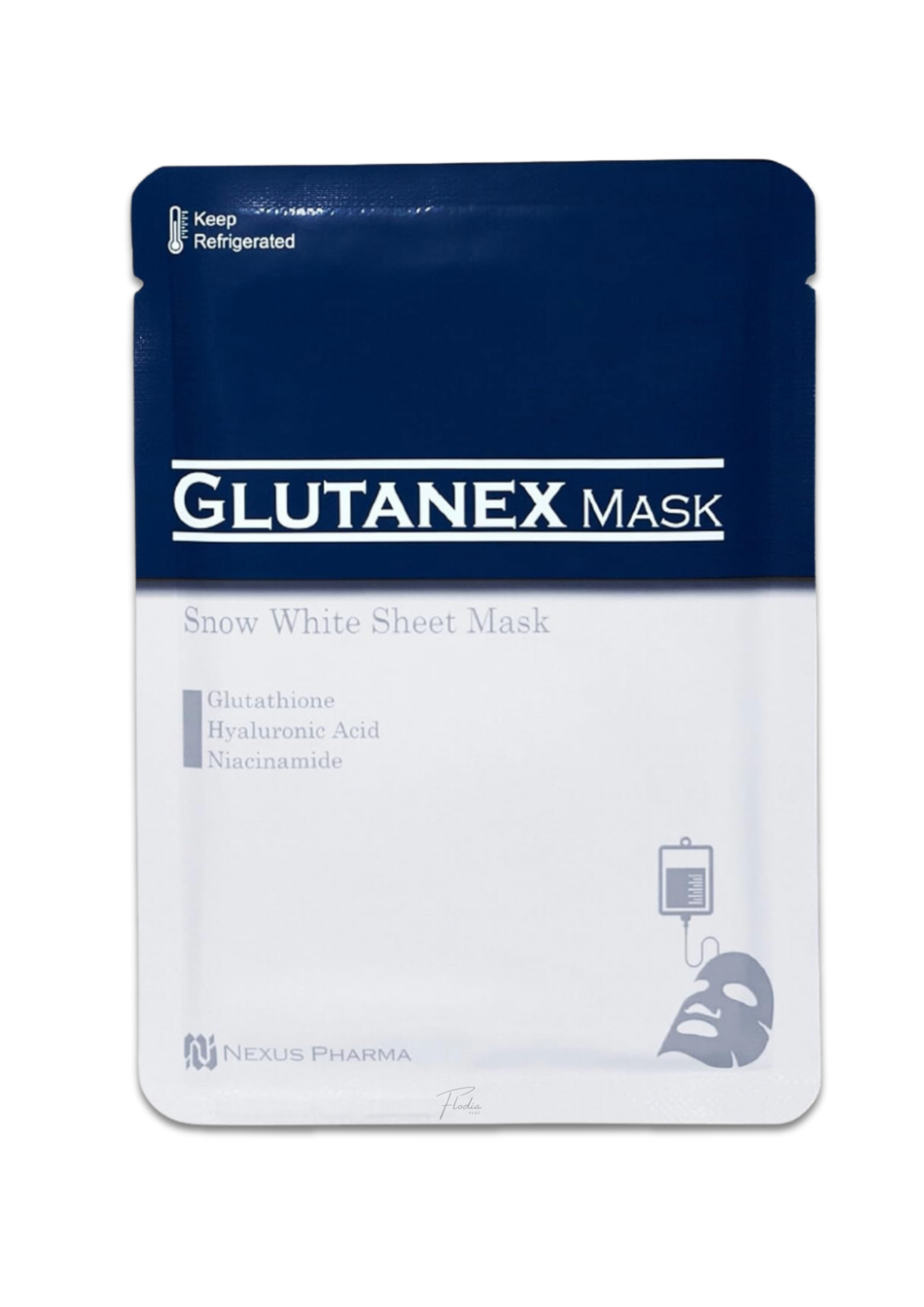 Glutanex Snow-white leaf mask, 15 leaves, made in Korea