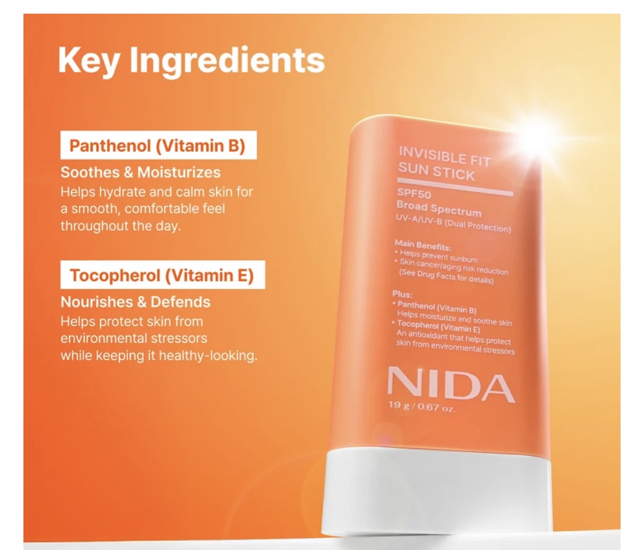 NIDA Invisible Fit Sun Stick
