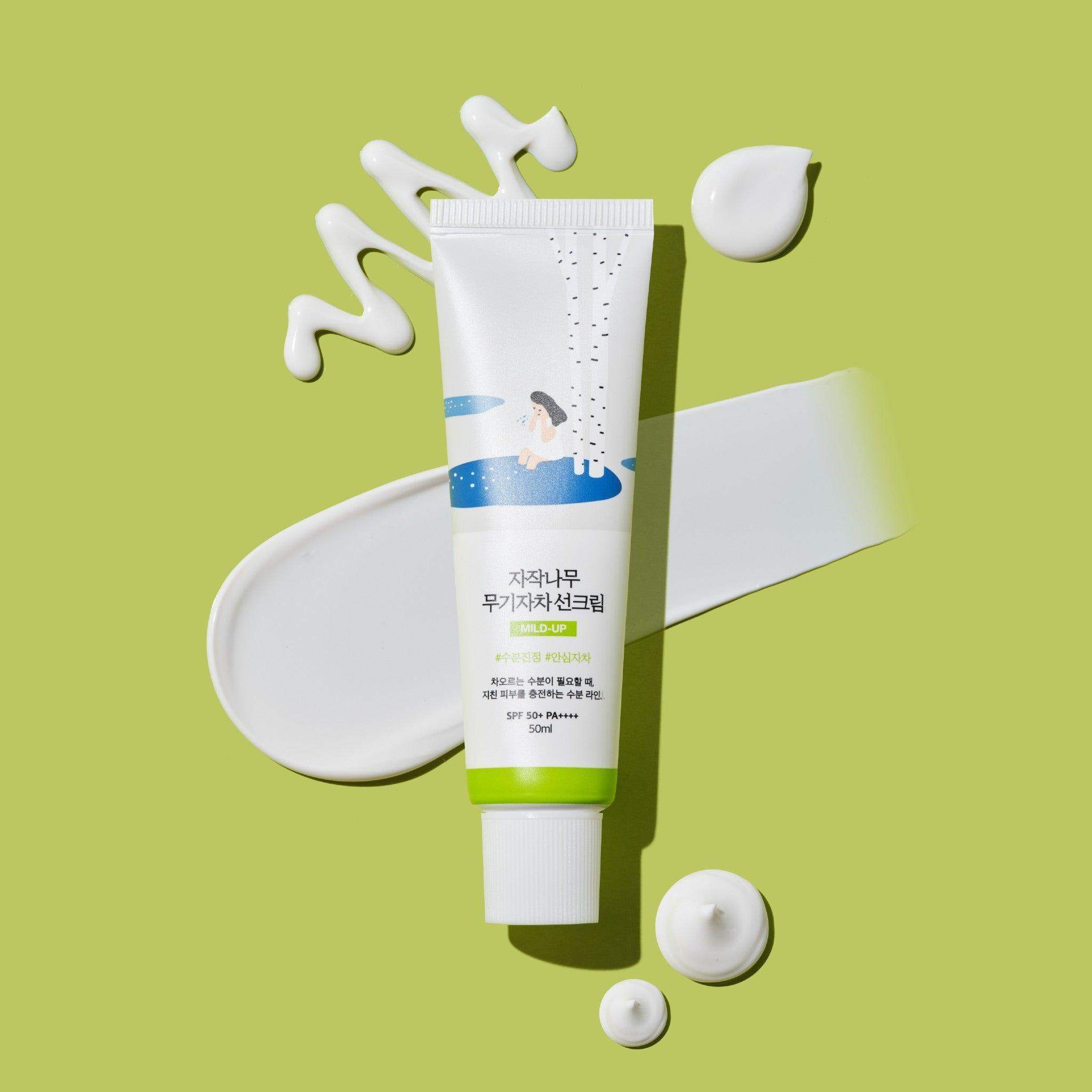 Round Lab Birch Juice Moisturizing Mild Up Sunscreen Spf50+ Pa++++