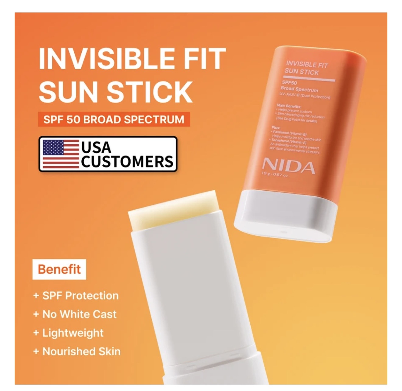 NIDA Invisible Fit Sun Stick