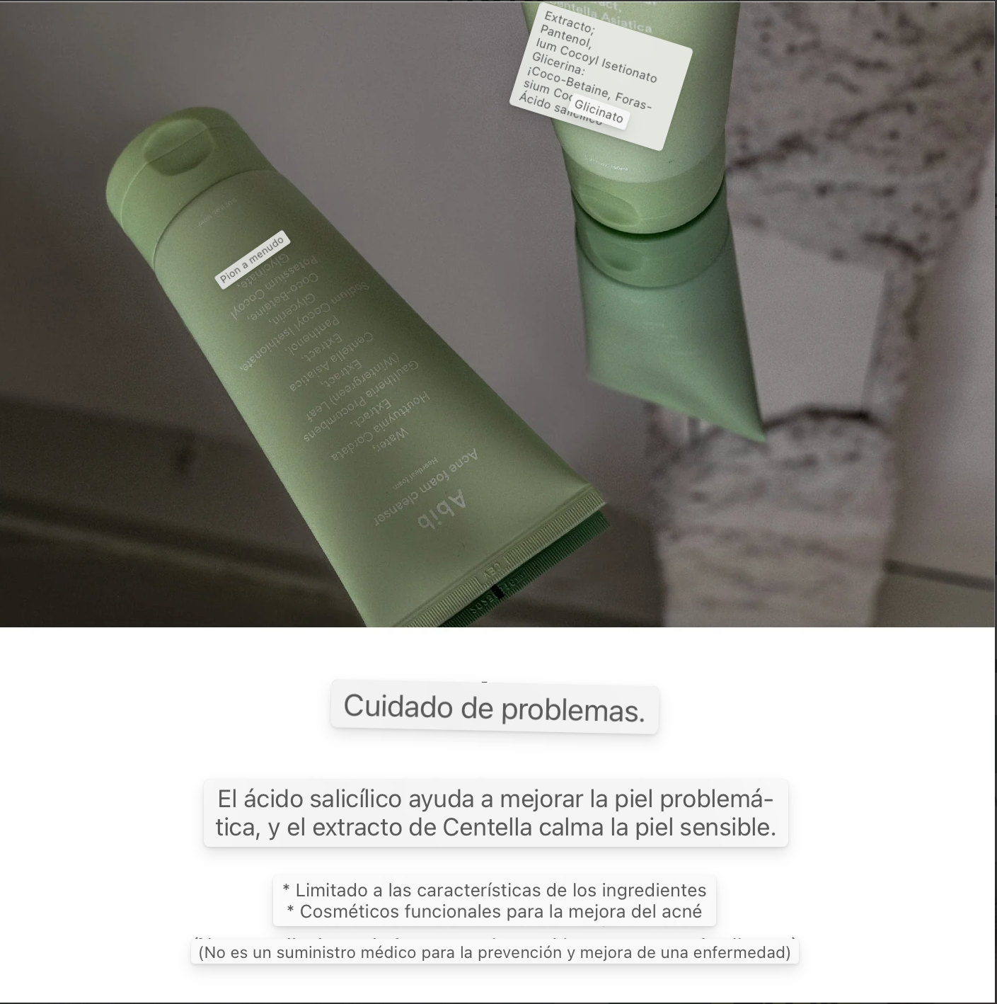 Acne foam cleanser