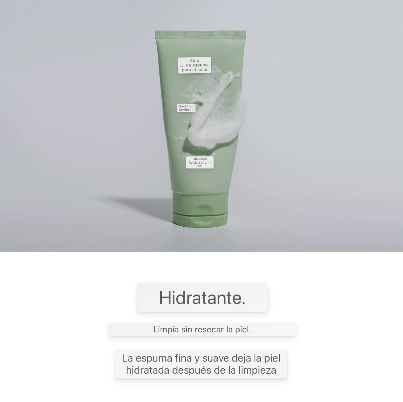 Acne foam cleanser