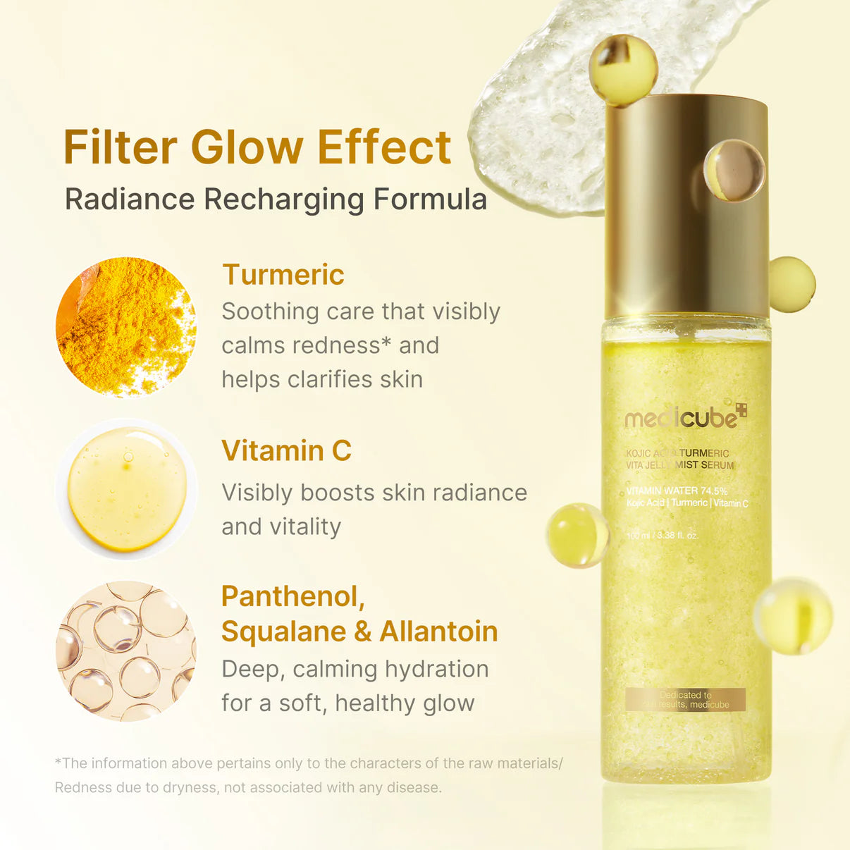 Kojic Acid Turmeric Vitamin Gold Jelly Mist Serum - (Pre Venta 25 días )